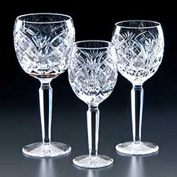 Heritage crystal wine glasses