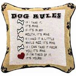 Manual 'Dog Rules' Pillow