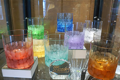 Moser crystal glassware and barware at the Wooden Indian Ltd
